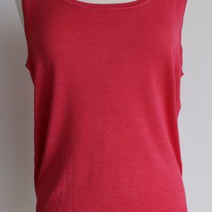 August Silk Knit SleevelesTank Top L